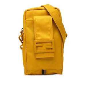 FENDI Yellow Leather Shoulder Bag